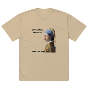 Girl with a Pearl Earring Oversized faded t-shirt