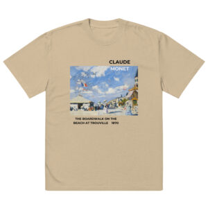 The Boardwalk on the Beach at Trouville Oversized faded t-shirt