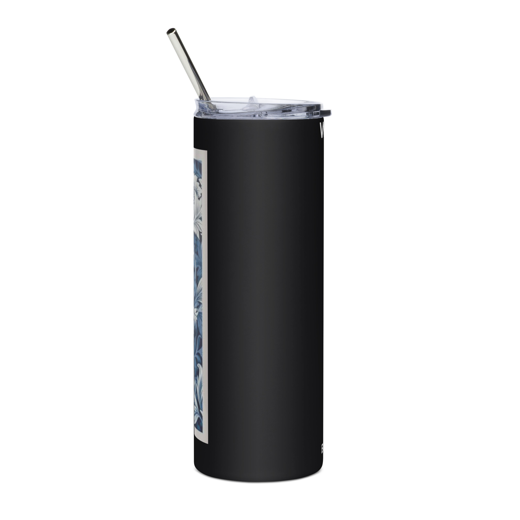 BLUE & WHITE FLOWERSStainless steel tumbler - Image 2