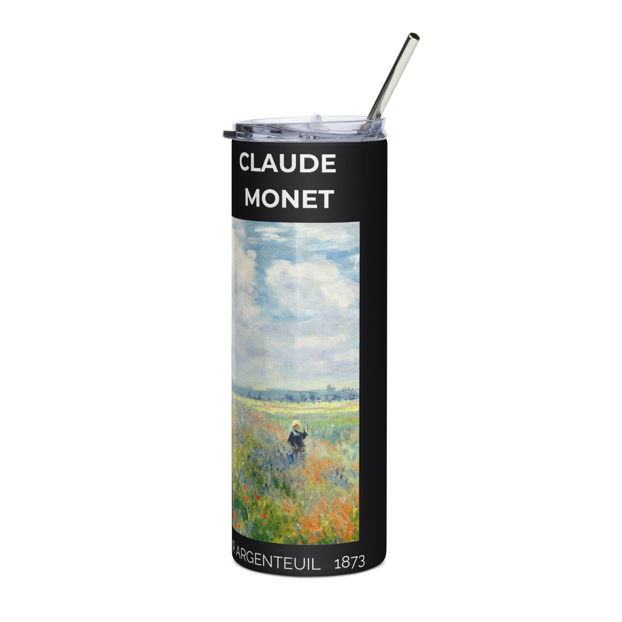 The Poppy Field near Argenteuil Stainless steel tumbler - Image 3