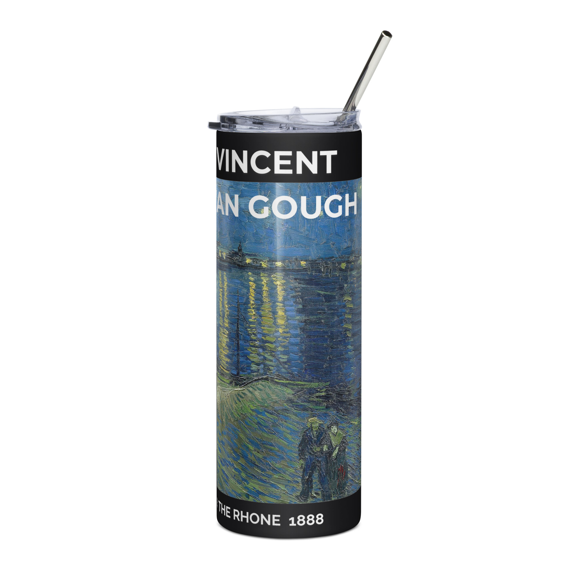 Starry night over the rhone Stainless steel tumbler - Image 3