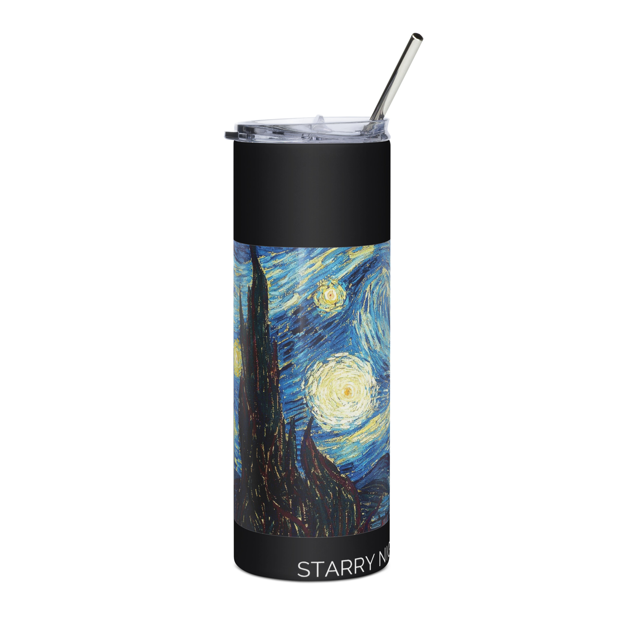 Starry night 1888 Stainless steel tumbler - Image 4