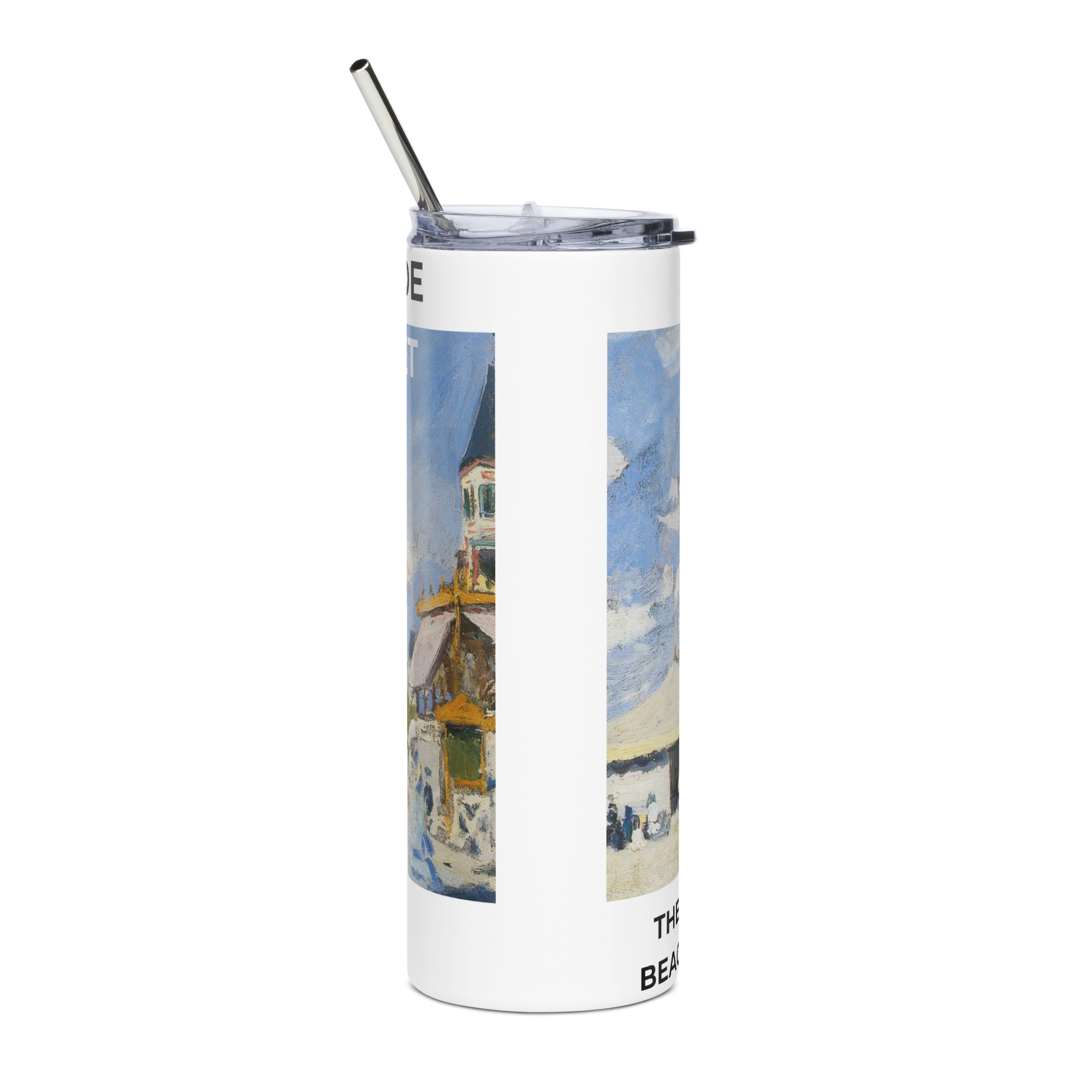 The Boardwalk on the Beach at Trouville Stainless steel tumbler - Image 2