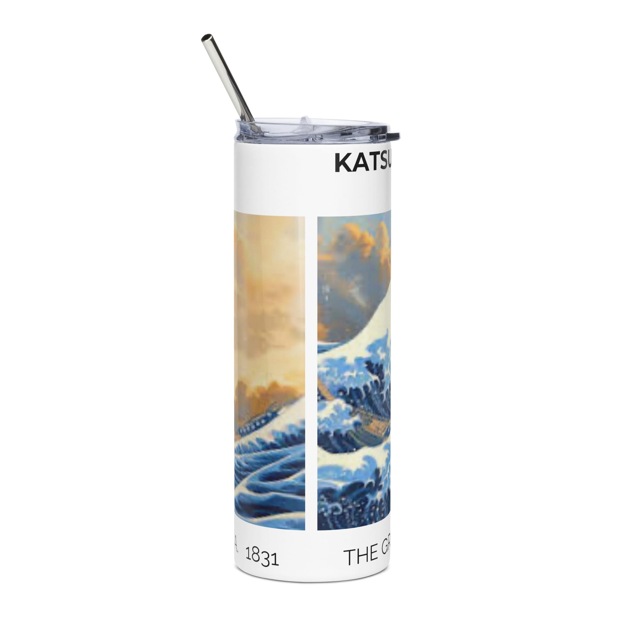 The Great Wave Off Kanagawa Stainless steel tumbler - Image 2