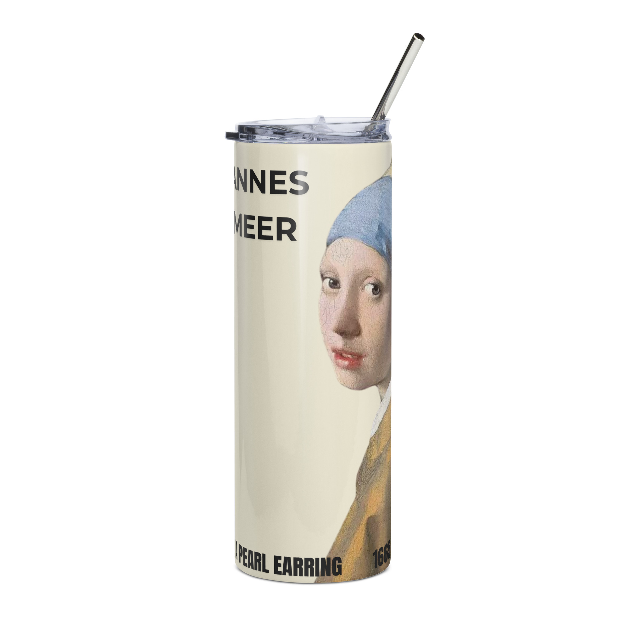 Girl with a Pearl Earring Stainless steel tumbler