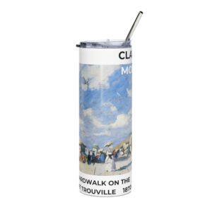 The Boardwalk on the Beach at Trouville Stainless steel tumbler