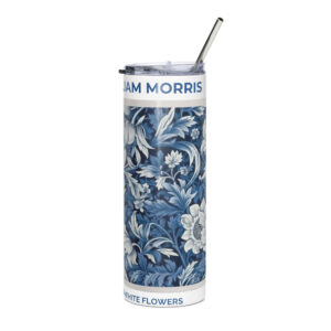 BLUE & WHITE FLOWERS Stainless steel tumbler