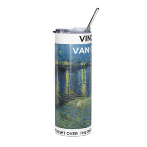 Starry night over  the Rhone Stainless steel tumbler