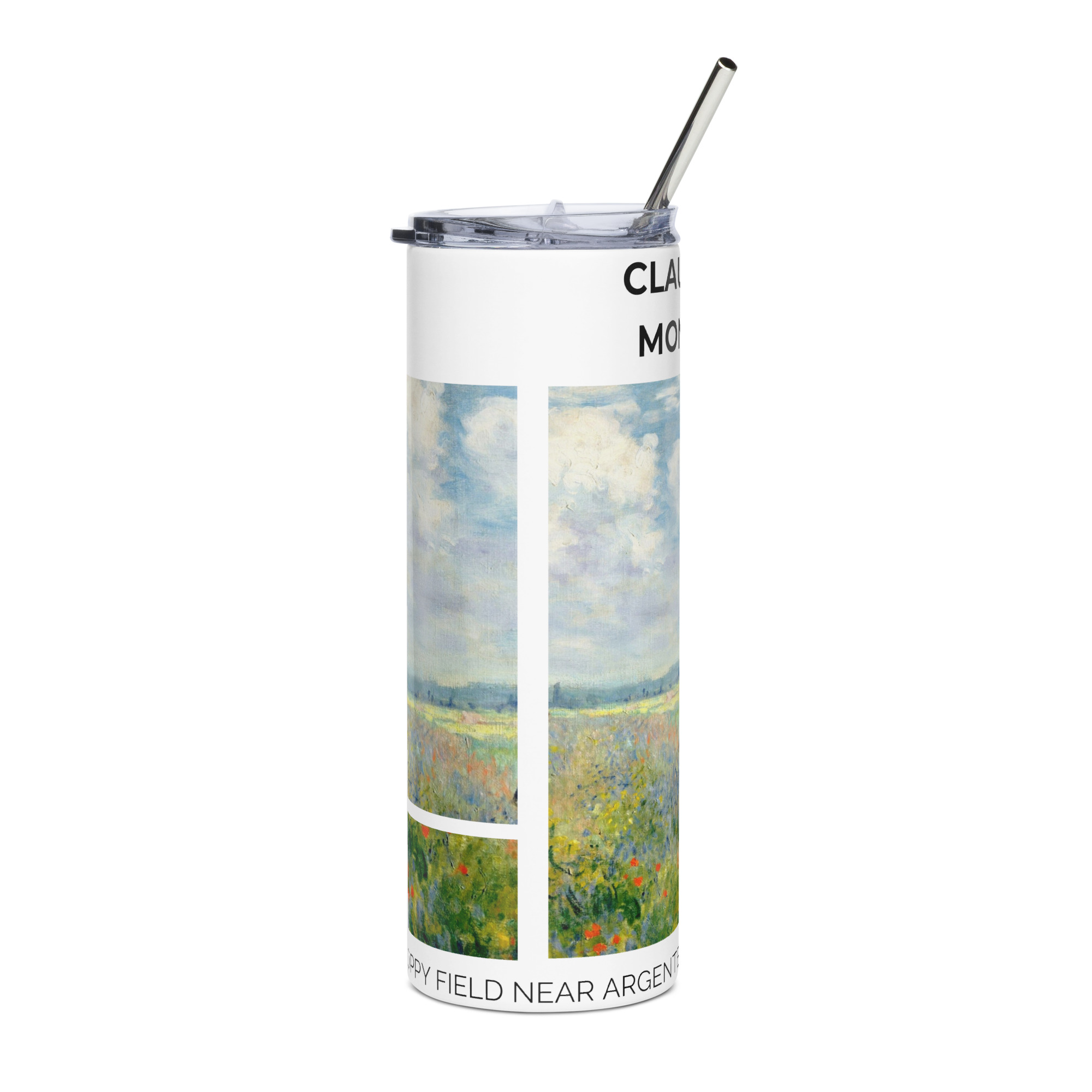 The Poppy Field near Argenteuil Stainless steel tumbler