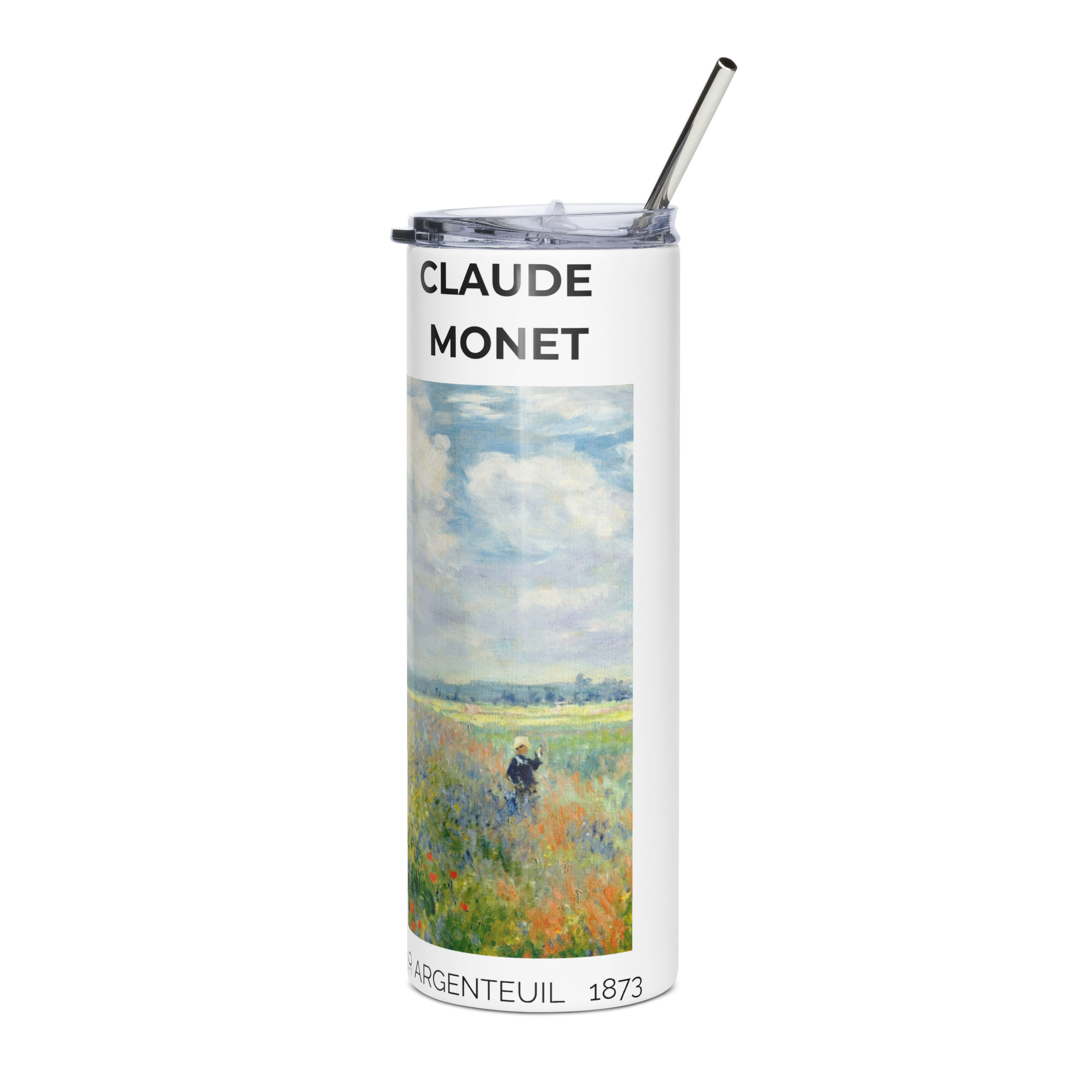 The Poppy Field near Argenteuil Stainless steel tumbler - Image 3