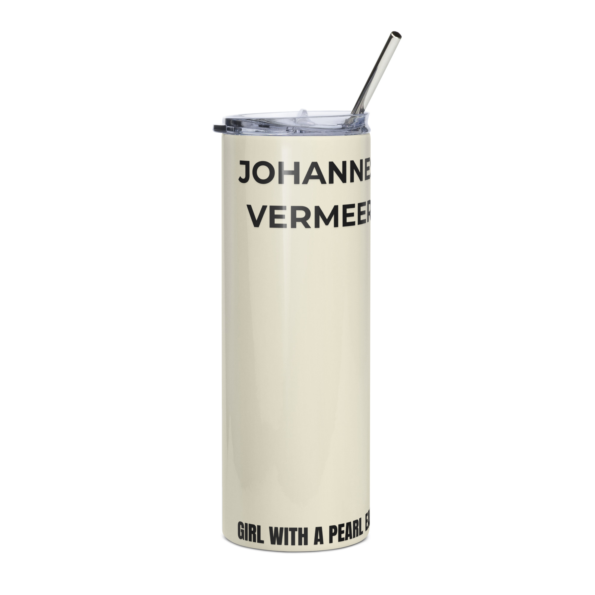 Girl with a Pearl Earring Stainless steel tumbler - Image 4