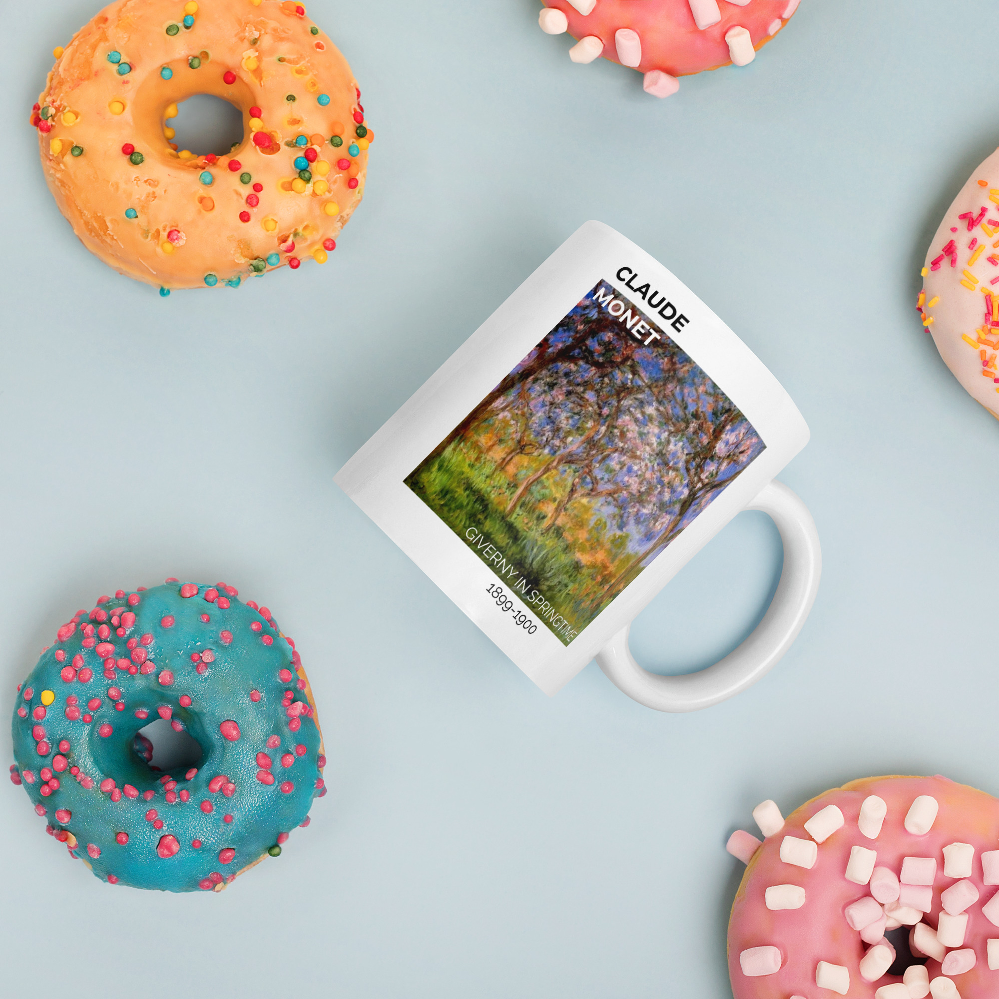 Giverny in Springtime White glossy mug - Image 3