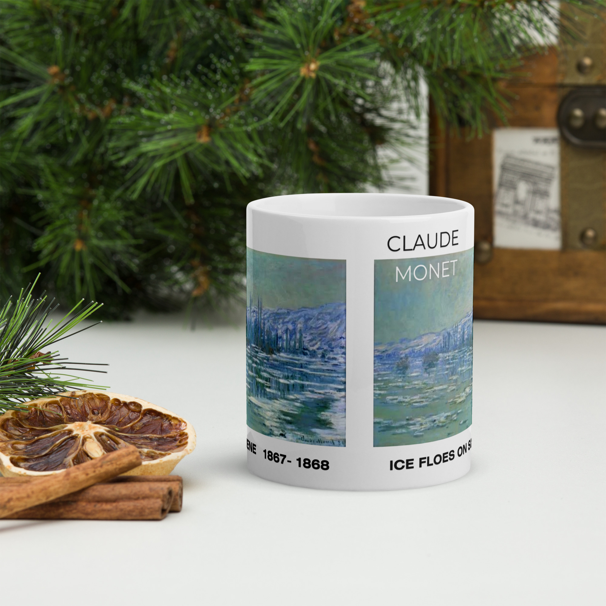 Ice Floes on Siene White glossy mug - Image 3
