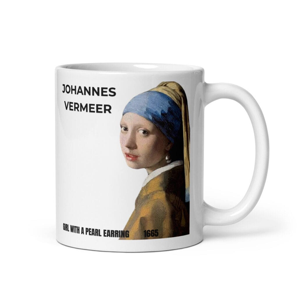 Girl with a Pearl Earring White glossy mug