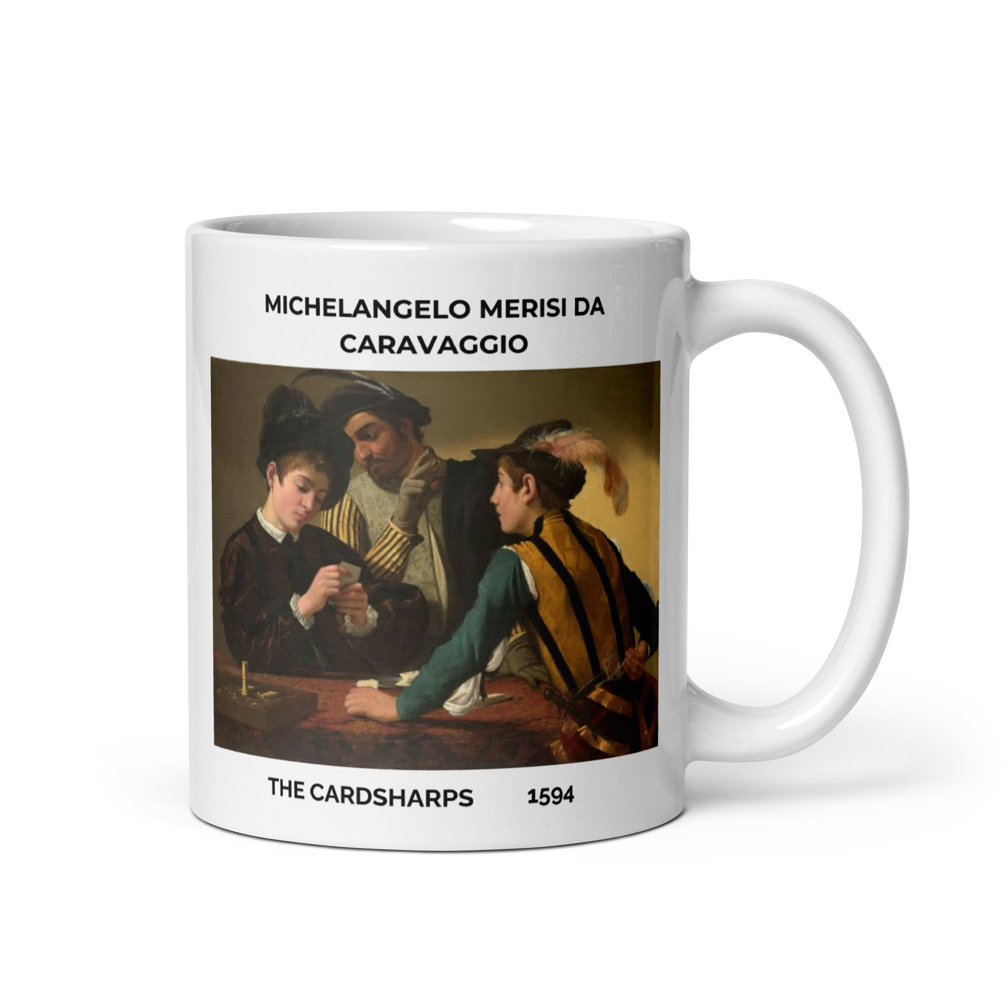 The Cardsharps White glossy mug
