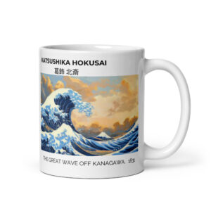 The Great Wave Off Kanagawa White glossy mug