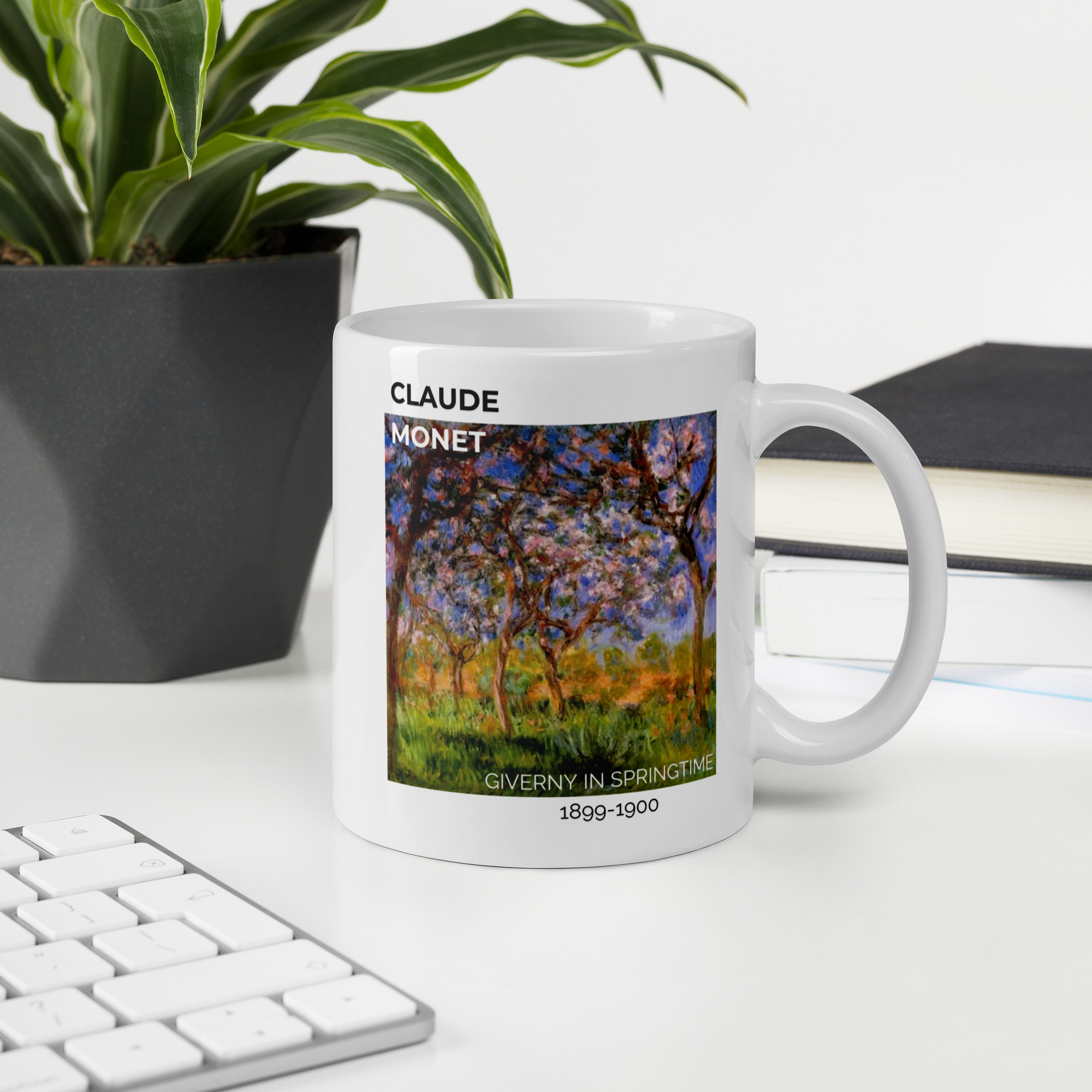 Giverny in Springtime White glossy mug - Image 2