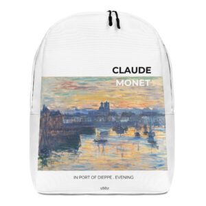 In port of Dieppe , Evening  Minimalist Backpack