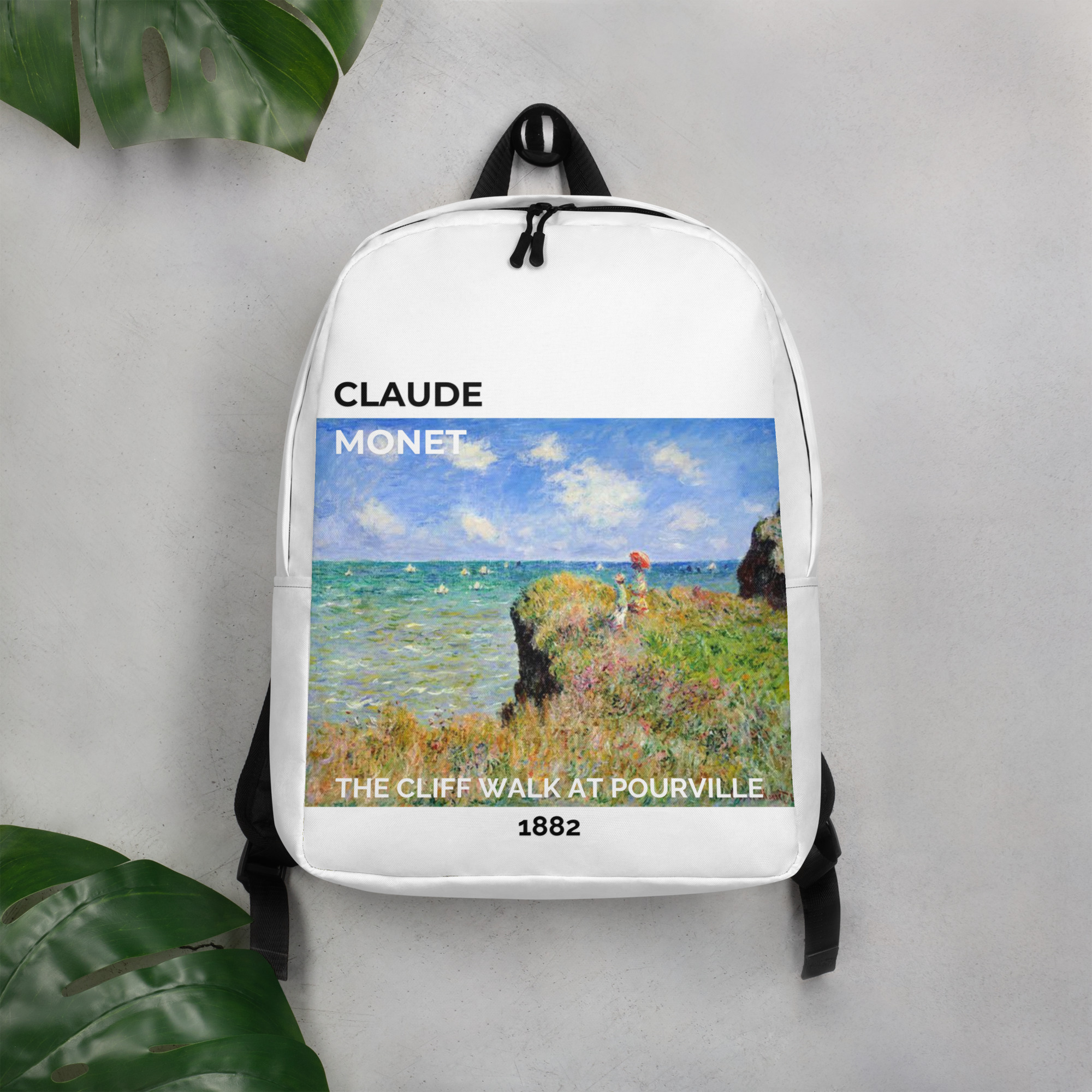 The Cliff Walk at Pourville Minimalist Backpack - Image 2