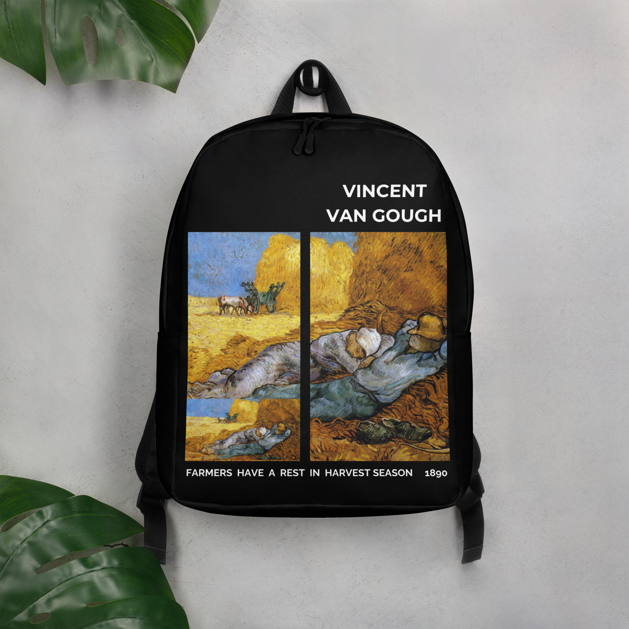 farmers have a rest in harvest season Minimalist Backpack - Image 2
