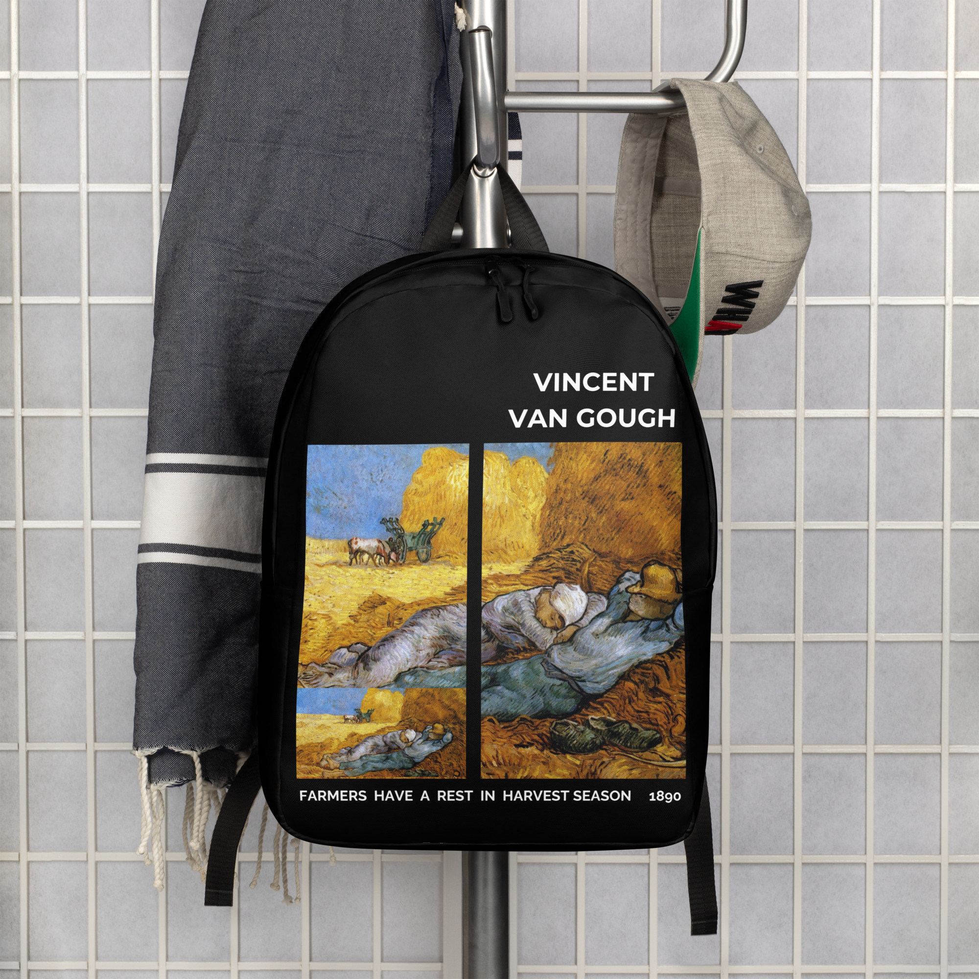 farmers have a rest in harvest season Minimalist Backpack - Image 3