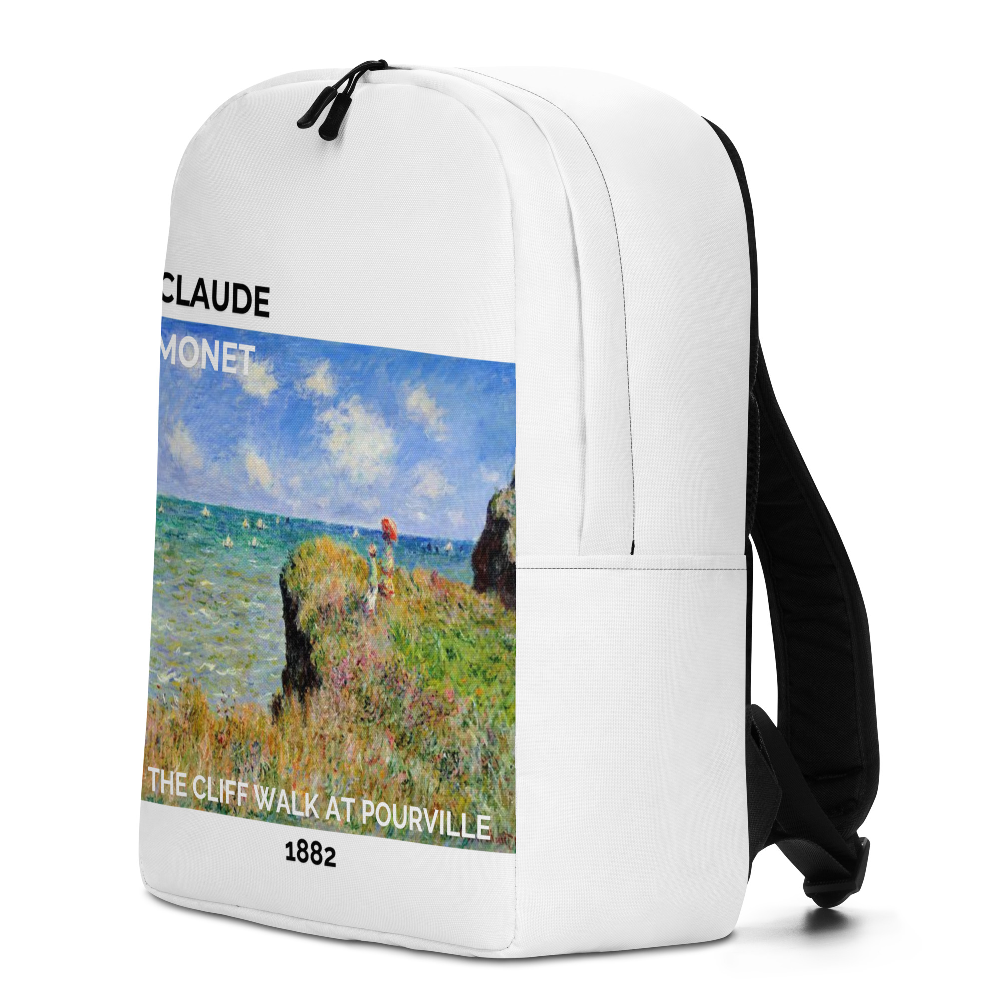 The Cliff Walk at Pourville Minimalist Backpack - Image 4