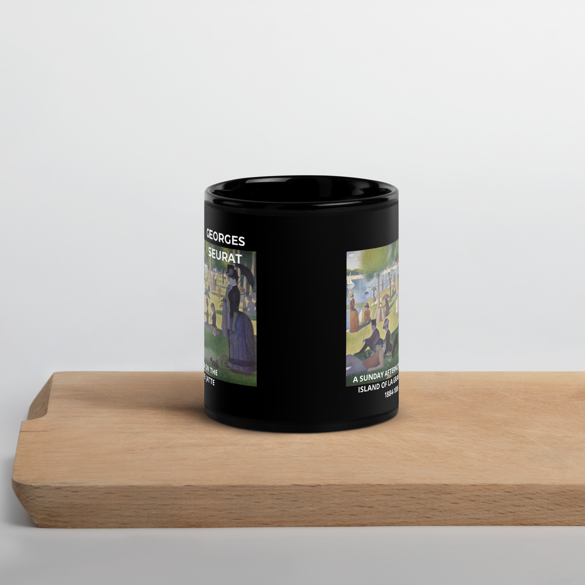 A Sunday Afternoon on the Island of La Grande Jatte Black Glossy Mug - Image 2