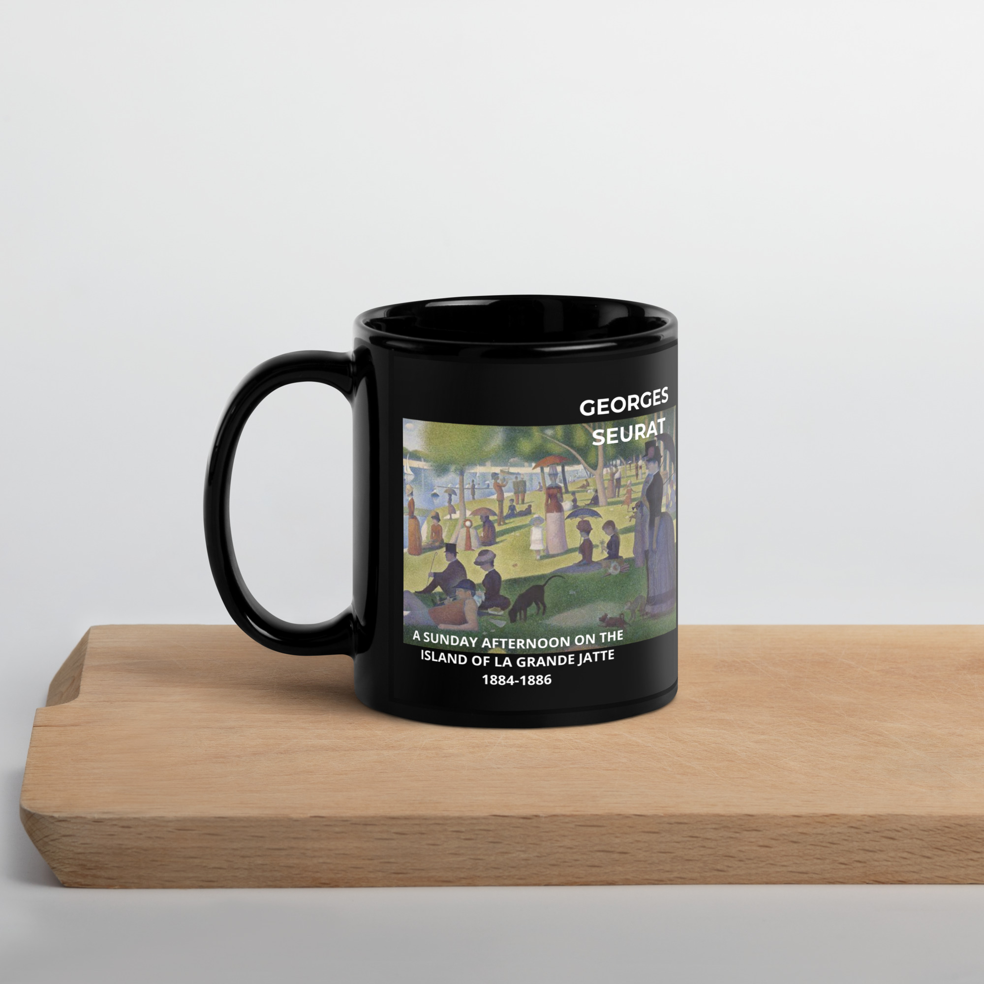 A Sunday Afternoon on the Island of La Grande Jatte Black Glossy Mug - Image 3