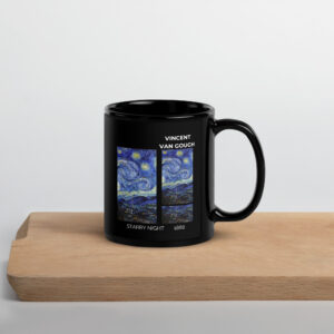 Starry Night   Black Glossy Mug