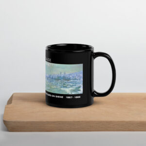 Ice Floes on Siene   Black Glossy Mug