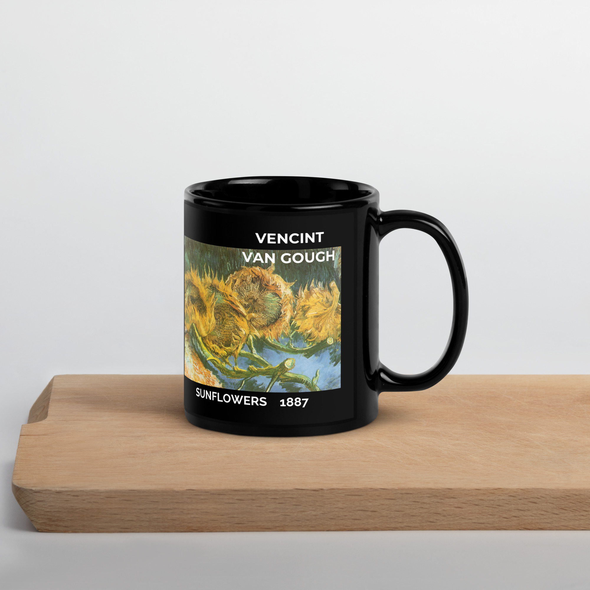 Sunflowers 1887 Black Glossy Mug