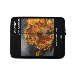 Two  cut sunflower.  Laptop Sleeve
