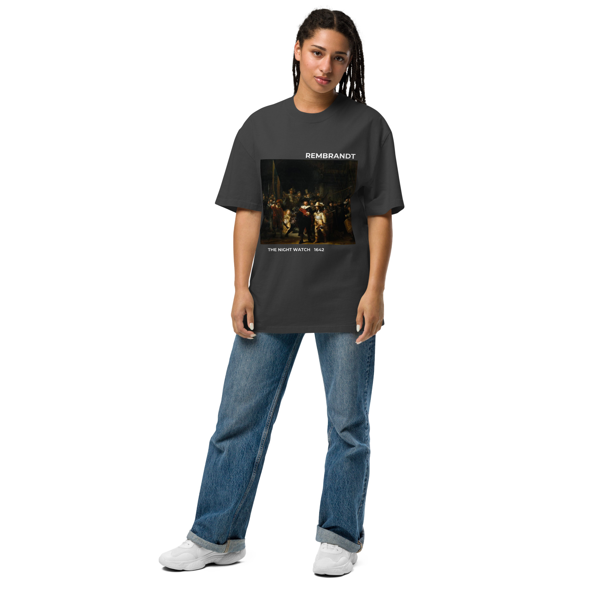 The Night Watch Oversized faded t-shirt - Image 4