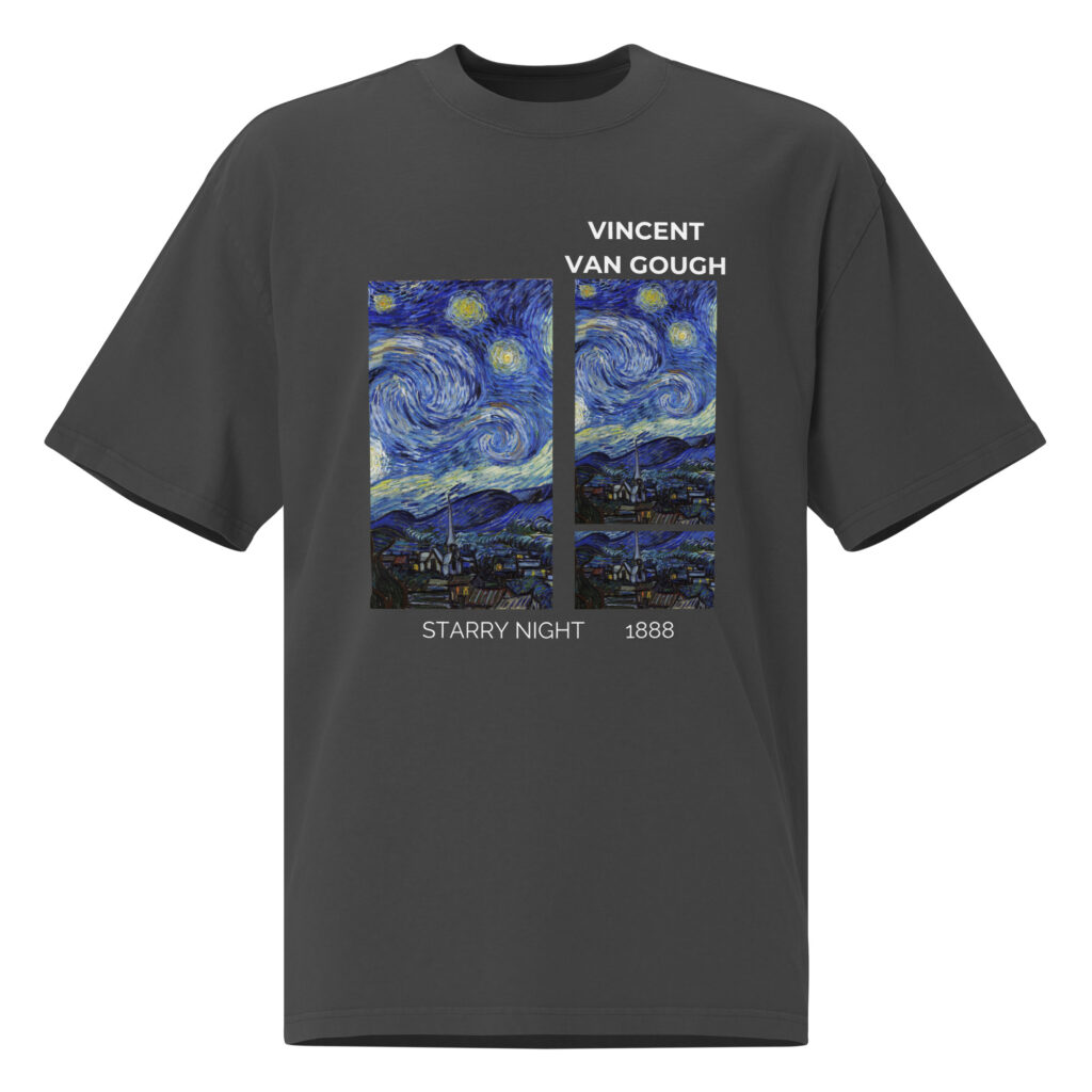 Starry Night Oversized faded t-shirt