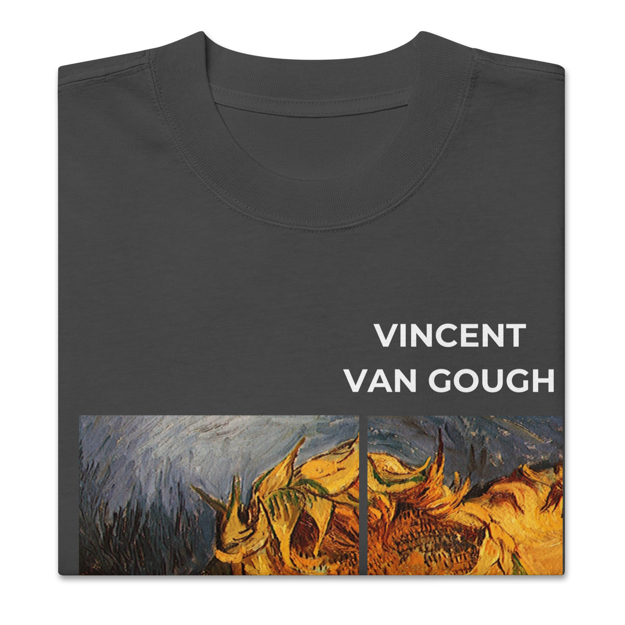 Two cut sunflower. Oversized faded t-shirt - Image 6
