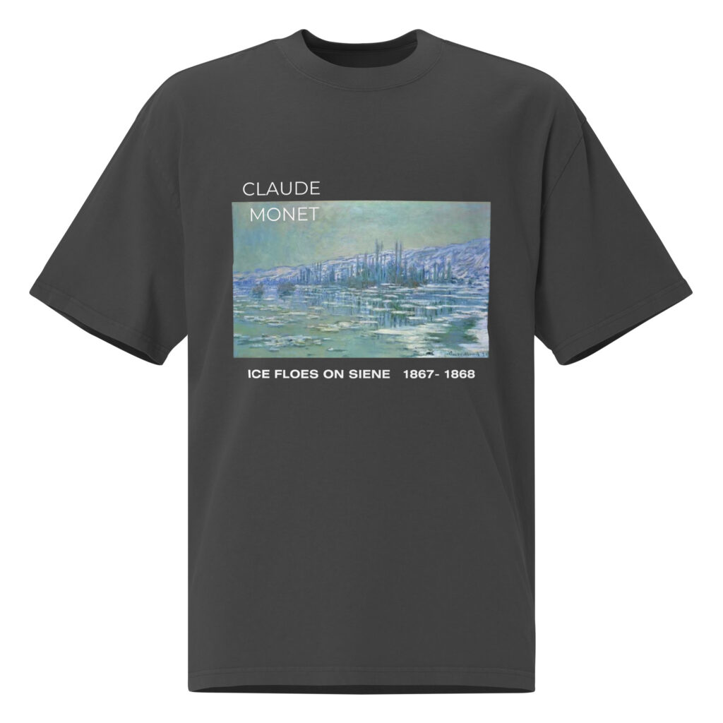 Ice Floes on Siene Oversized faded t-shirt
