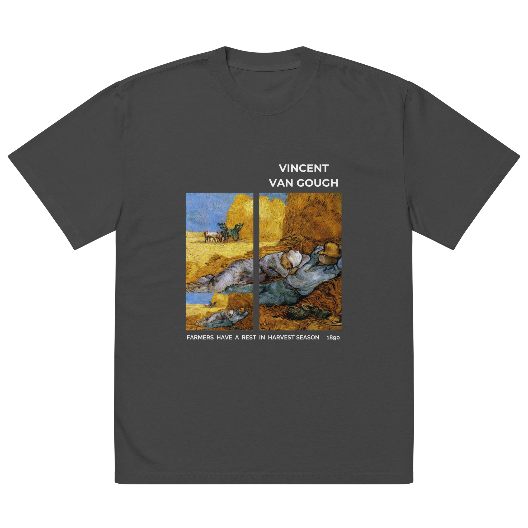 farmers have a rest in harvest season Oversized faded t-shirt - Image 4