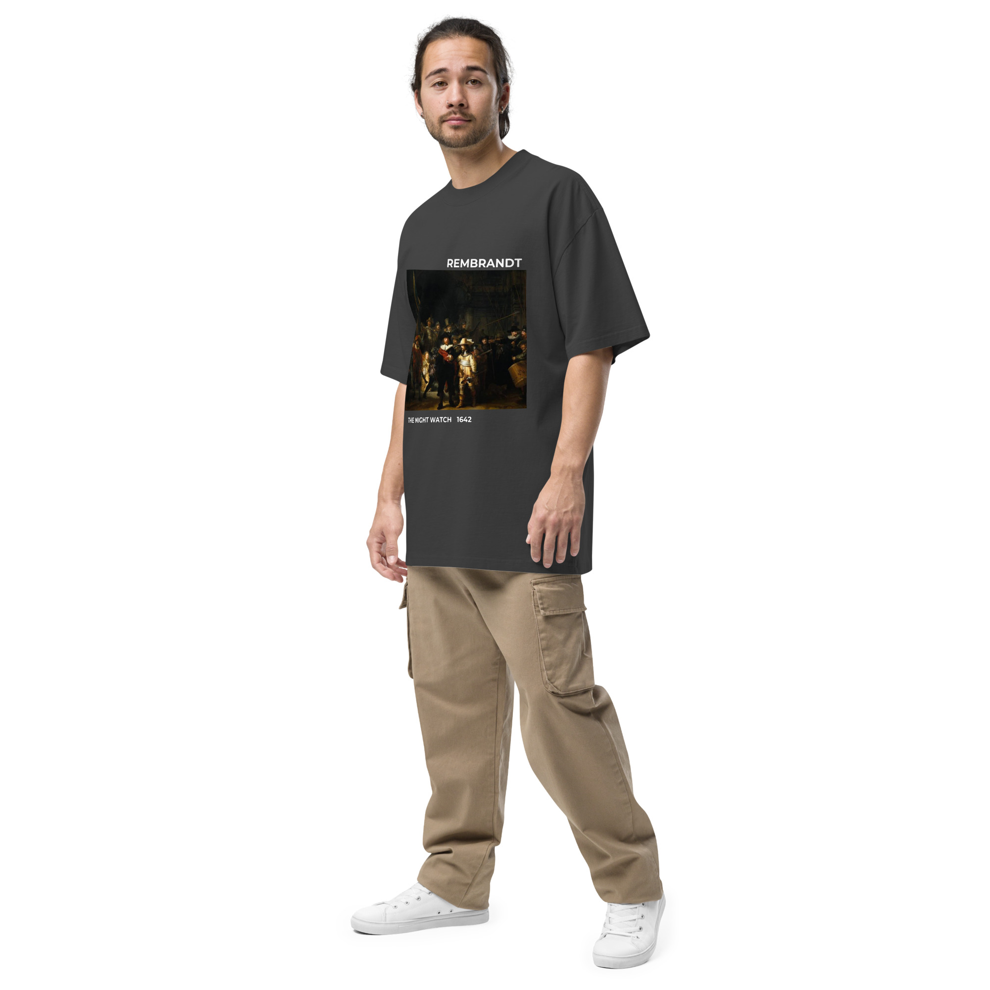 The Night Watch Oversized faded t-shirt - Image 2
