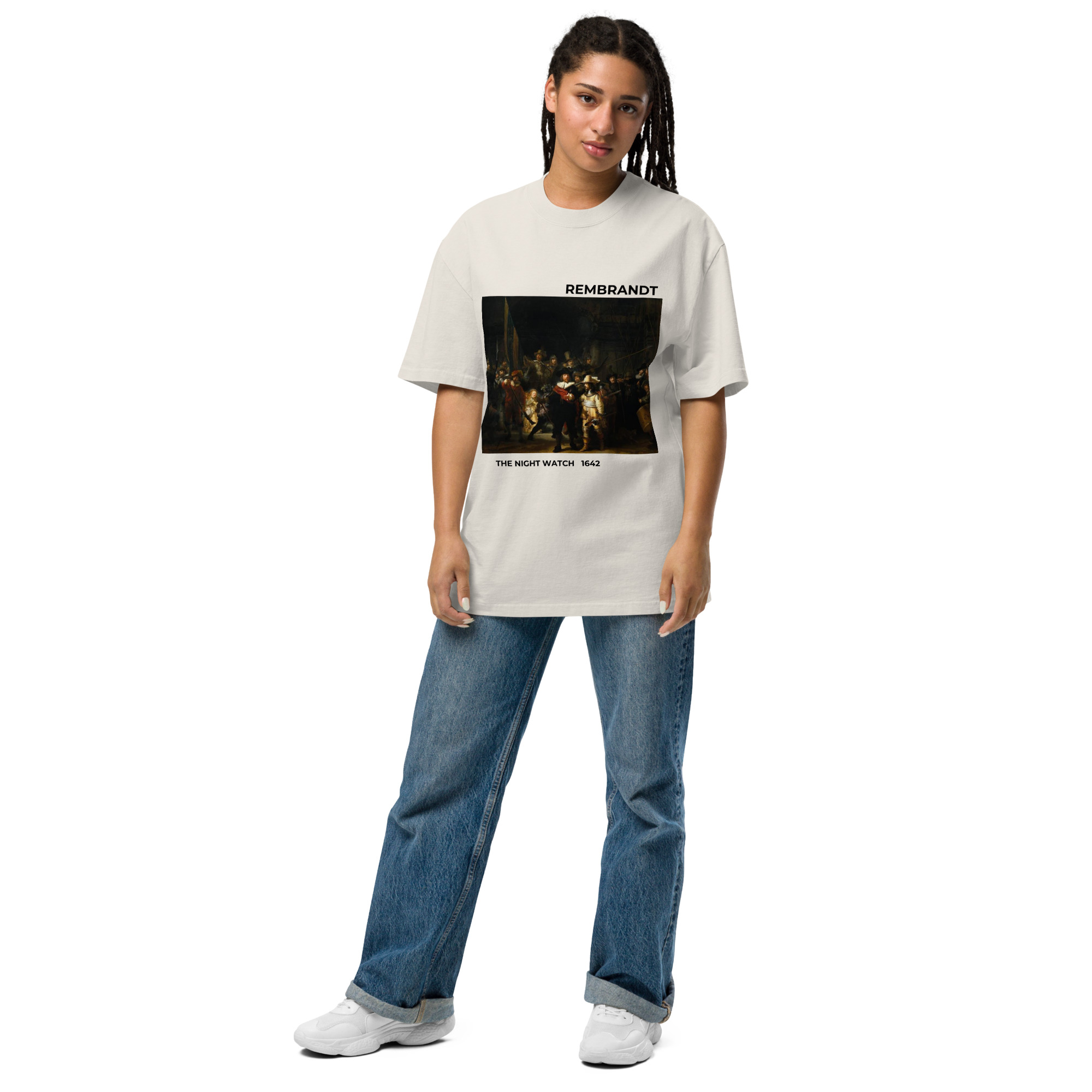 The Night Watch Oversized faded t-shirt - Image 5