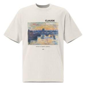 In port of Dieppe , Evening    Oversized faded t-shirt