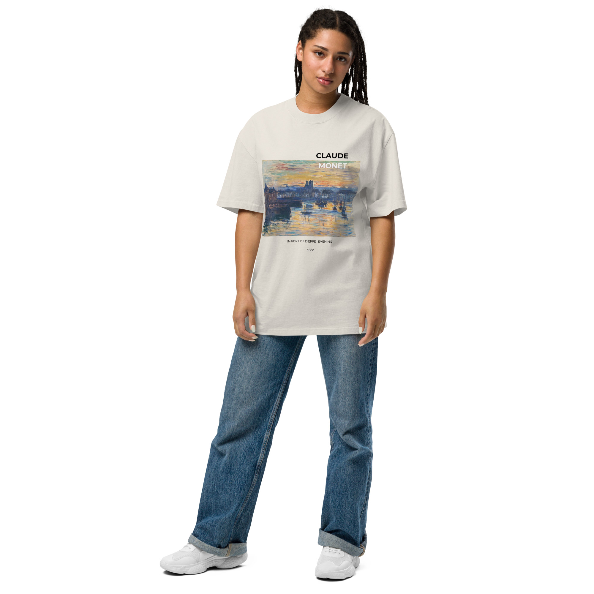 In port of Dieppe , Evening Oversized faded t-shirt - Image 2