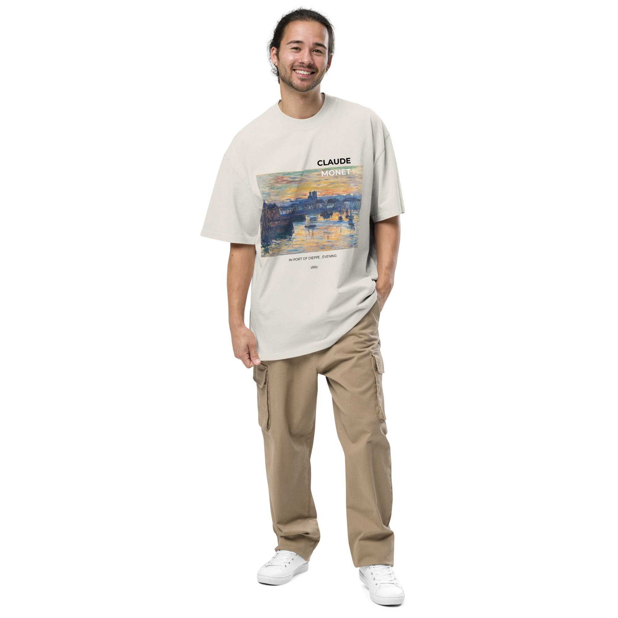 In port of Dieppe , Evening Oversized faded t-shirt - Image 4