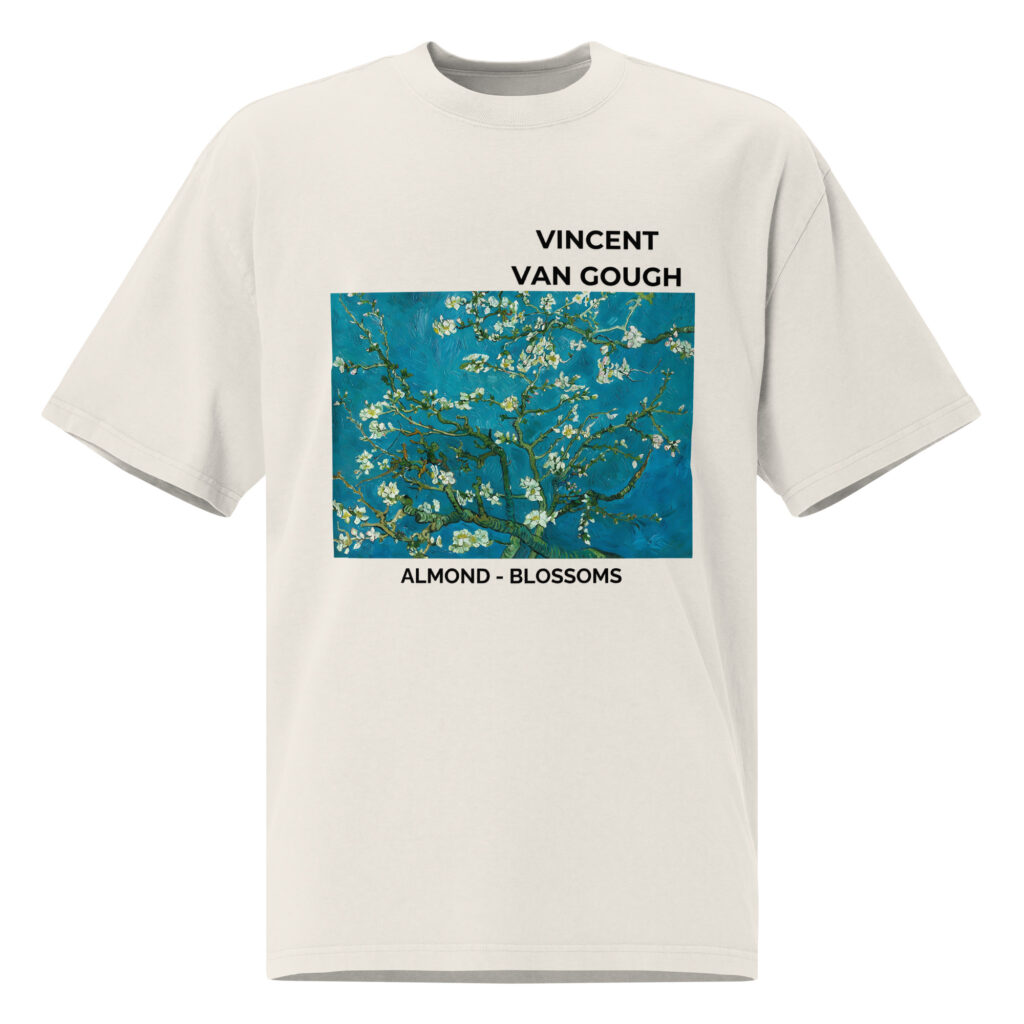 Almond - Blossoms Oversized faded t-shirt