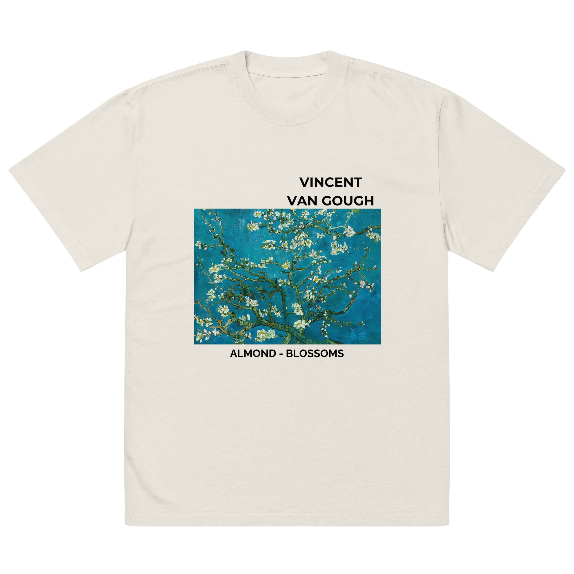 Almond - Blossoms Oversized faded t-shirt - Image 5
