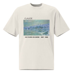 Ice Floes on Siene   Oversized faded t-shirt