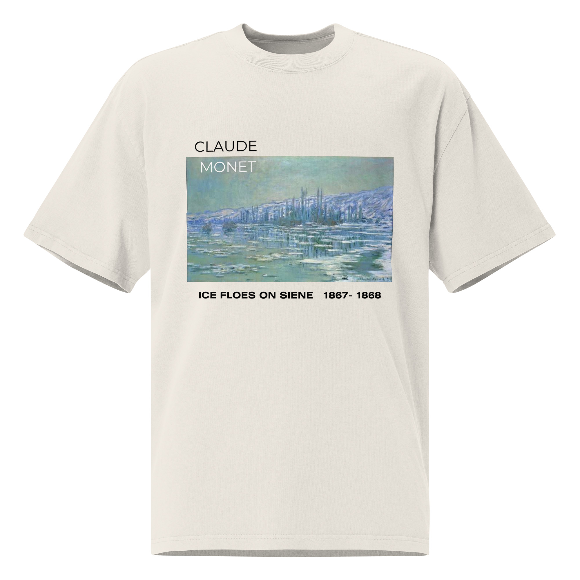 Ice Floes on Siene Oversized faded t-shirt