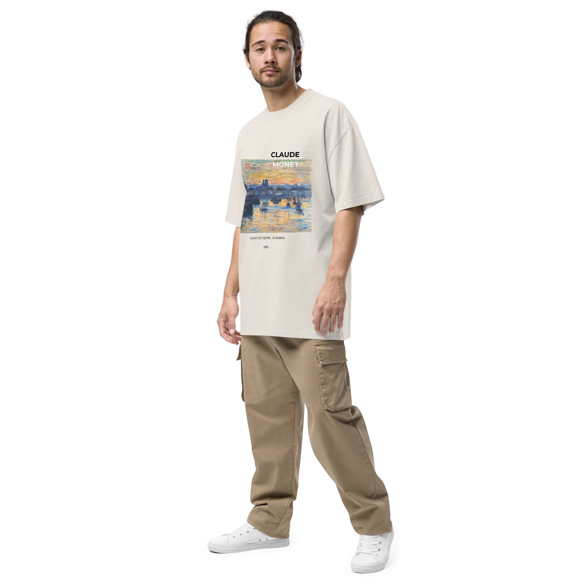 In port of Dieppe , Evening Oversized faded t-shirt - Image 3