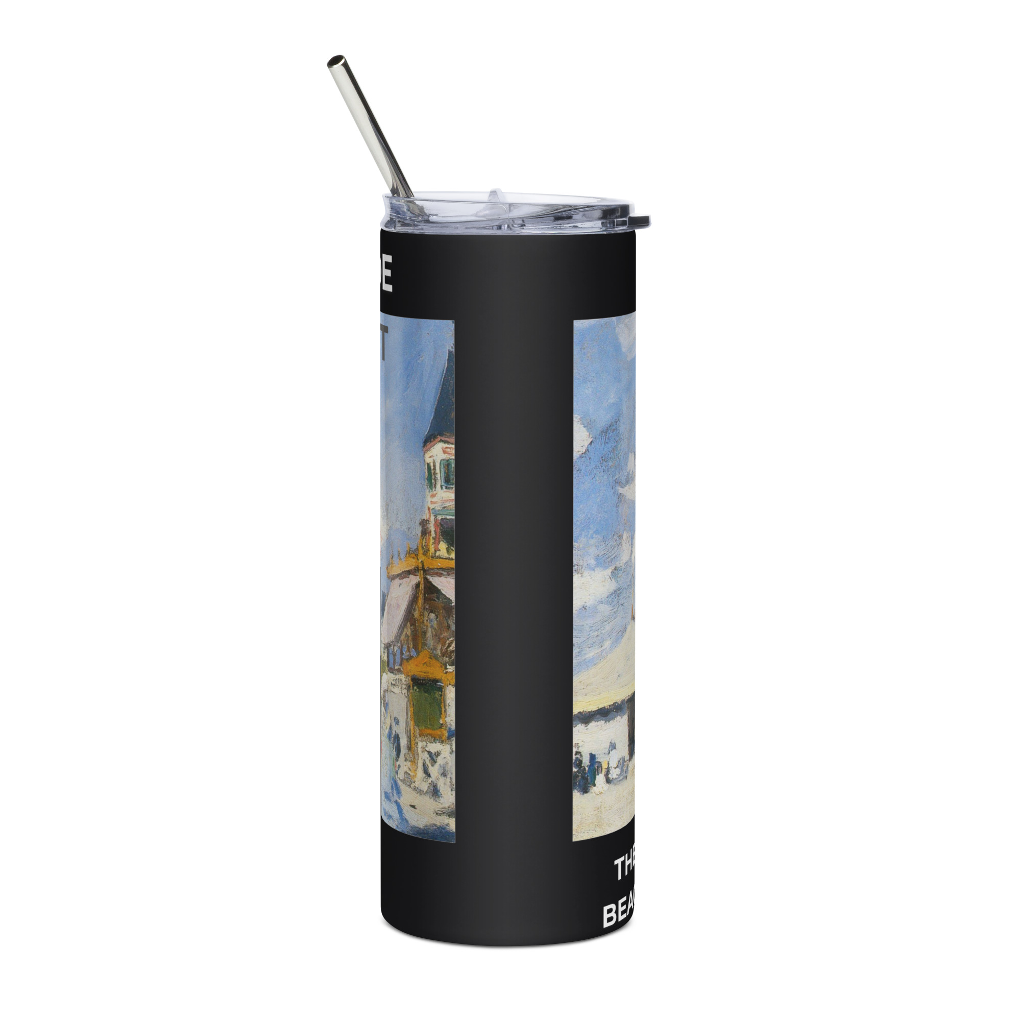 The Boardwalk on the Beach at Trouville Stainless steel tumbler - Image 2