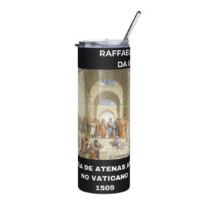 A Escola de Atenas afresco no Vaticano Stainless steel tumbler