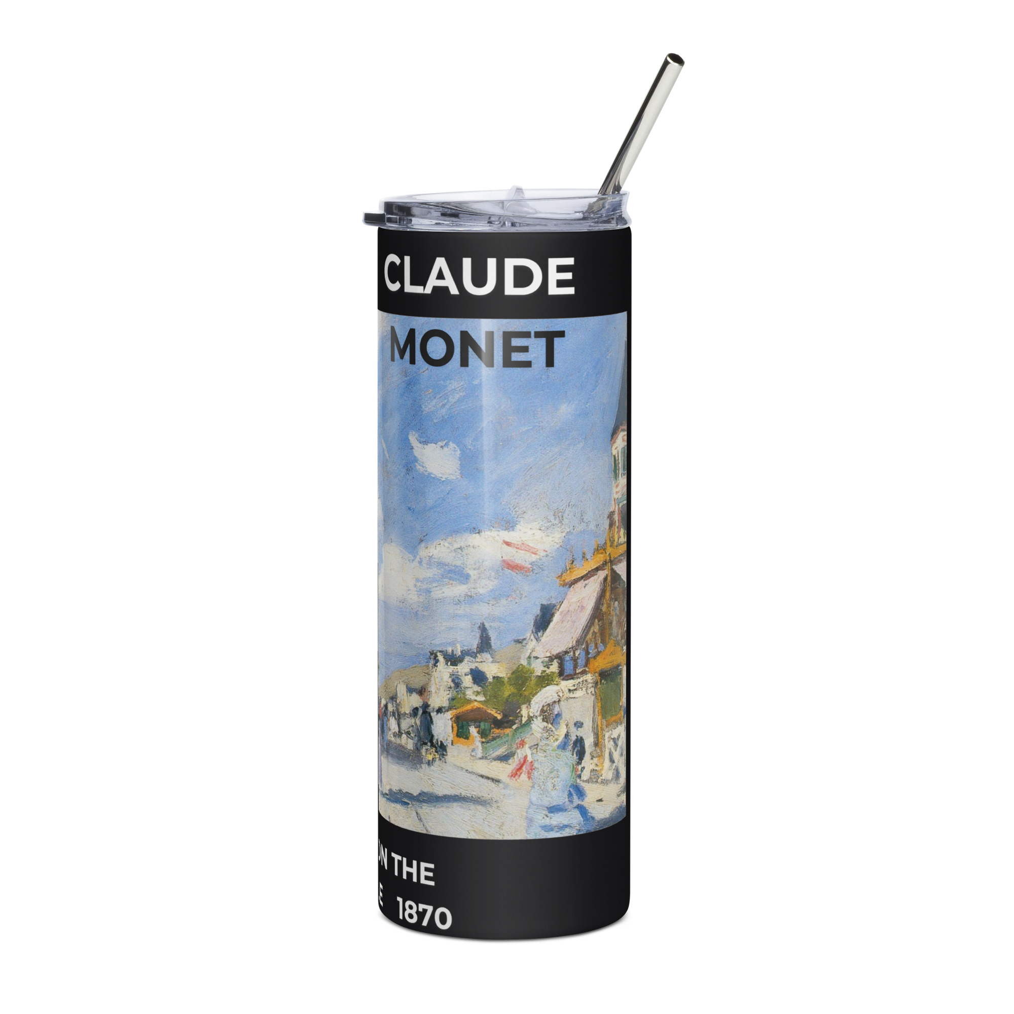 The Boardwalk on the Beach at Trouville Stainless steel tumbler - Image 3